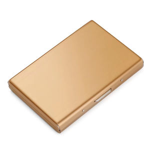 Stainless Steel Metal Card Wallet 6 Slot Slim RFID Blocking Credit Card Organizer Dompet Kad for Men Women