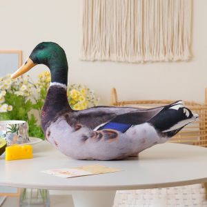 EODKUS Stuffed Animal Poultry Plush Toys Colorful Printing Real Life Pigeon Parrot Toys Sofa Cushion Rooster Stuffed Goose Duck Home Decor