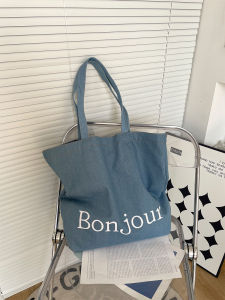 Denim Shoulder Bag Men Fabric Handbag Soft Portable Lady Chic Tote Bags Washed Denim Casual Womens Crossbody College Backpack2026