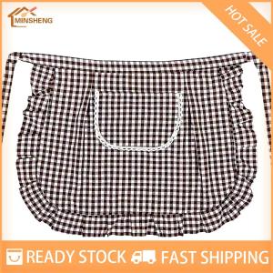 MIH ✨ COD ✨ ผ้ากันเปื้อนทรงสี่เหลี่ยมผ้ากันเปื้อนครึ่งเอววัสดุผ้าฝ้ายกันคราบระบายอากาศได้ดีเสื้อผ้าทำงานทำอาหารที่บ้านอุปกรณ์ในครัว