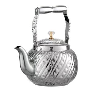 Large Capacity Hammered Nonrust Steel Kettles Durable Construction Ergonomic Grip Boiling Water Pot Home Use