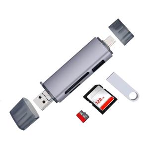 6 trong 1 USB3.0 USB C Reader USB3.0 TF Bộ nhớ đọc Adapter chuyển kết nối cho điện thoại di động latop