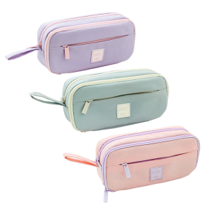 Modern Three Slide Writing Materials Bag Additional Polyester Substance Capacious Storage For School Rudiments Art And Small Electronics