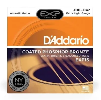 Daddario EXP15 Acoustic Guitar Strings 1 Set Size 010 - 047