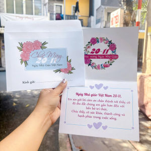 COMBO 10 Thiệp chúc mừng ngày 20/11 có lời chúc tặng cô giáo