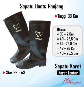 Sepatu Boot Bot Anti Air Anti Slip Sepatu Tukang Bangunan Sepatu Proyek Tinggi Sepatu Karet Lentur