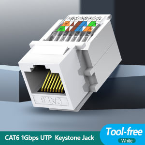 Cat6 Rj45 Connector Tool Less No Punch Down Tool Required Keystone Ethernet Module Female Jack