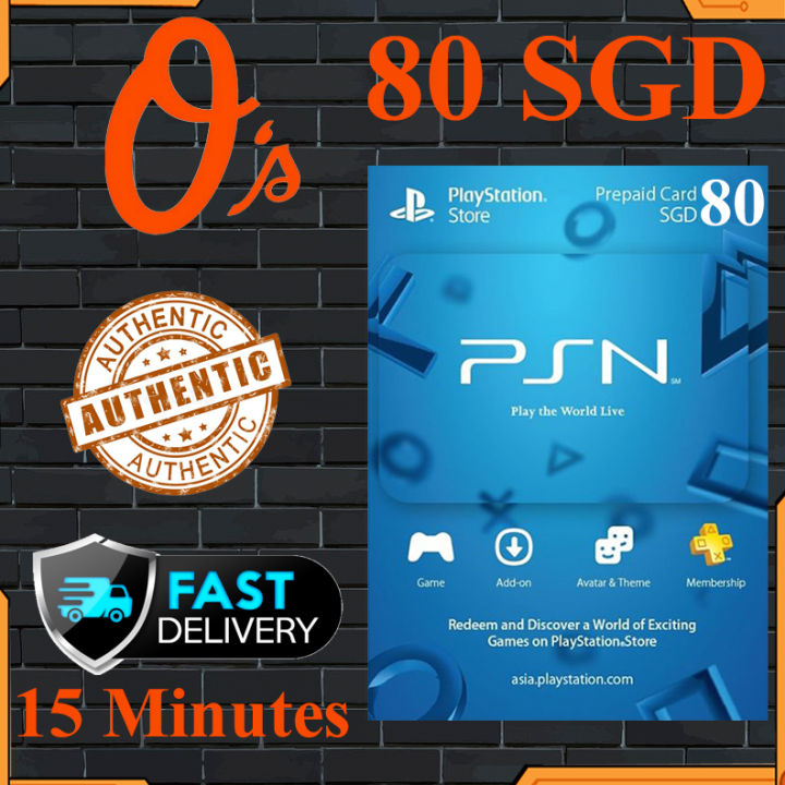 PSN 80 SGD (Fast Email Delivery2) Playstation Network Card SG O's