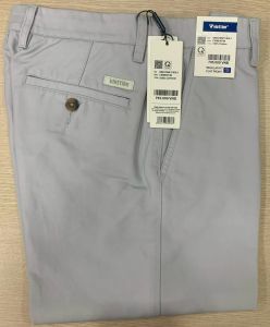 Quần kaki màu ghi CEMENT Việt Tiến 1 ly/không ly (6R6569-6R6570)100% cotton có size lớn