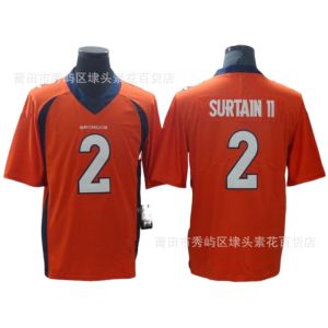 NFL Rugby Ball Ball Uniform Wild Horse 2# Broncos Patrick Surtain II Jersey in Stock