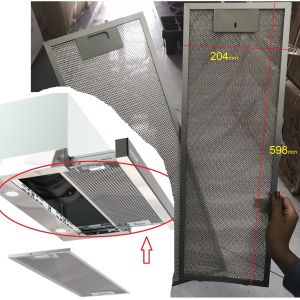 Lưới lọc mỡ máy hút mùi Canzy kéo đẩy Size 70 Tấm lọc nhôm máy hút mùi chiều dài 598mm