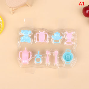 QUANSEN 9pcs set Mini Doll Pacifier Baby Tableware Set Play House Supplies Dummy Nipples For Dolls Kids Toy Baby Pacifier Accessories