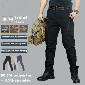 【2-3 days arrive!!!】Jeep Spirit Waterproof Stretch Fabric Tactical Sports Pants For Men Joggers Casual Multi-pocket Cargo Pants