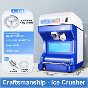 Phlinice 250W Automatic Snow Cone Maker,Commercial Ice Crusher,Thickness Adjustable 120KG/H