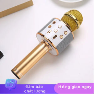 Micro Không Dây BLUETOOTH Tiện Dụng Chất Lượng Cao WS-858 ĐA NĂNG 6 TRONG 1 HÁT KARAOKE - Mic hát karaoke đa năng