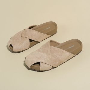 [Free Shipping] Baotou WomenS Slip-On Sandals 2026 Spring/Summer New Style Perfect With Dresses Easy-To-Wear Hollowed-Out Design Thick-Soled Sandals