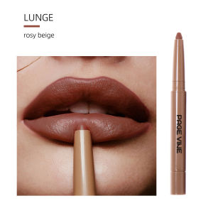 [SG Stock] PAGE VINE Matte Dual-Ended Peptide Lip Pencil – Contouring Liner & Lipstick High Pigment 11 Colors