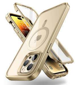 SUPCASE Unicorn Beetle Edge Mag Case for iPhone 14 Pro Max 6.7 Compatible with MagSafe Slim Frame Clear Protective Case with Built-in Screen Protector