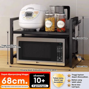 Rak Oven Rak Dapur Microwave Rak Bumbu Rak Panci Rak Besi Serbaguna