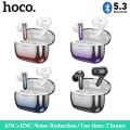 【Use time: 7 hours】HOCO EQ16 100% Original Genuine TWS True Wireless Earphone ANC+ENC Noise Reduction Bluetooth 5.3 Headset With Mic In-ear Earphone Touch Control Earbuds HD Stereo 320mAh Battery LED Power Display For All Smartphones Universal. 