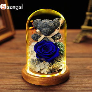 Seangel Teacher appreciation gifts Preserved Sunflower Handmade Fresh Rose Flower Gift Box Birthday Mothers Day Christmas Thanksgiving Anniversary Valentines Day Gift Romantic Gift