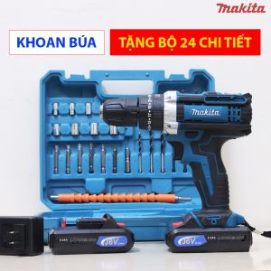 Máy Khoan MakitaTA 36v ( Kèm 2 Pin ) 24 món Bộ Máy Khoan Cầm Tay Không Dây. Máy Khoan Pin Makita 36V 3 Chức Năng Có Búa Máy Khoan Dùng Pin FULL BOX 2 PIN 100% Lõi Đồng