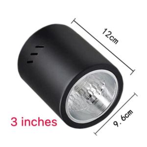 Round LED Downlight Non-opening Hole E27 Screw Port Surface Mounted Ceiling Light 3inches 4inches