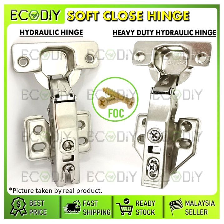 ECODIY🇲🇾 5/8" Heavy Duty Soft Close Concealed Door Hinge Kitchen Furniture Hydraulic