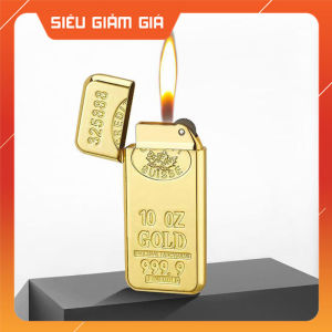 Hột Quẹt Bật Lửa Gas Đá XF624 Khắc Họa Tiết Hình Rồng Hoa Văn Thỏi Vàng 999 Cực Đẹp Siêu Mỏng Nhẹ Tiện Lợi