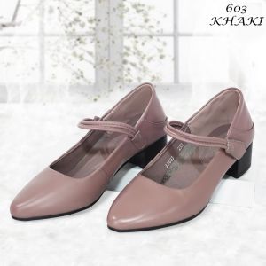 Sepatu Heels  Wanita  Kulit Real Import Premium  J603 Sepatu Pesta Wanita  Sepatu Import Kerja KulitAsli  Wanita (+Box) Import