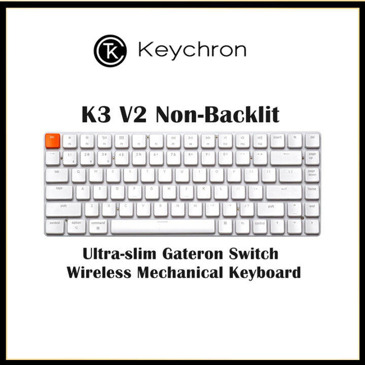 Keychron K3 V2 Ultra-slim Wireless Mechanical Keyboard Low Profile Gateron  Switch Non-Backlight for Mac Windows | Lazada PH