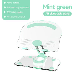 [New Product] Desktop Tablet Stand 360° Rotating Phone Holder Transparent Acrylic Stand Foldable Anti-Slip Ipad Stand Suitable for 4.7-12.9 Inch Tablet Holder