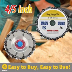 【Fast Shipping】 4Inch 5Inch Grinding Machine Woodworking Disc Grooving Machine Chains Disc Wood Carving Cutting Disc Angle Grinder Chain Disc