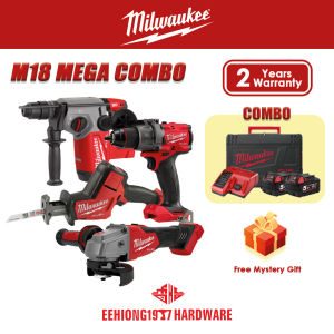 MILWAUKEE M18 Mega Combo M18FHX M18FHZ M18 FSAG100XB Rotary Hammer Hackzall Rotary Hammer Angle Grinder