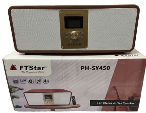 NEW FT STAR Dual 4 Inches Performance DSP Active Speaker  400W With LCD ScreenMP3/USB/FM And Mic For Karaoke PH-SY450
