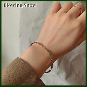 Blowing Cổ Điển Cao Cấp Retro Phong Cách Xoắn Xoắn Kim Loại Vòng Đeo Tay Cho Phụ Nữ Đơn Giản Mở Có Thể Điều Chỉnh Xu Hướng Cô Gái Đồ Trang Sức Quà Tặng Phụ Kiện