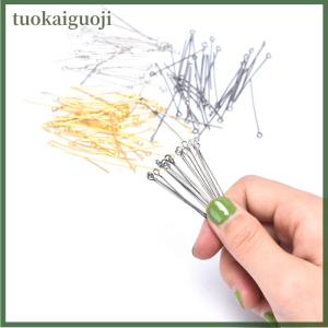 tuokaiguoji 200 cái lốc mắt đầu pins hạt pins bông tai dây tự làm đồ trang sức làm thủ công