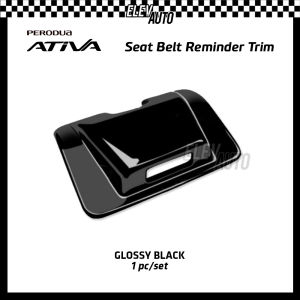 Perodua Ativa Seat Belt Reminder Trim Carbon Fiber Black Accessories 2019 2020 2021 2022 2023 2024