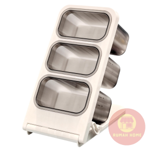 SG RumahHome® 3 Large Compartments Pen Holder Desk Organiser Table Shelf Stationery For Office Table Coffee Storage Box