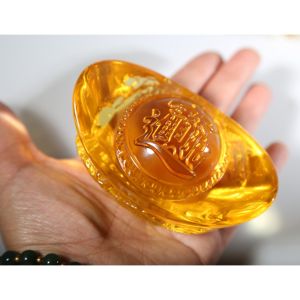 Đỉnh Vàng Phong Thủy May Mắn Thỏi Vàng Pha Lê Chạm Rồng Tinh Tế Tranh Châu