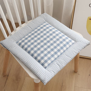 Cotton-Linen Checkered Cushion / Cover Sofa Office Chair / Square Seat Cushion / Colourful Mat Cushion Local Stock