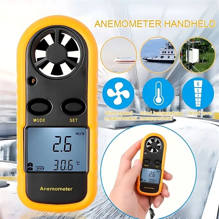 【Support-Cod】 Digital Anemometer Pocket Smart Anemometer Air Wind Speed ...