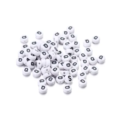 St.kunkka 100pcs/pack 7mm Acrylic Spacer Beads Letter Beads Alphabet Beads For Jewelry Making DIY Handmade Accessories