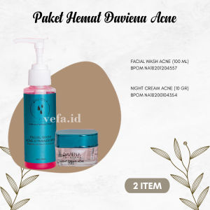 Daviena Skincare Facial Wash +  Day Cream Paket Hemat 2 Item All Series