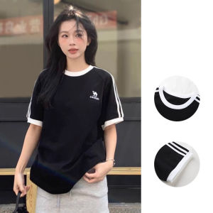 Camel เสื้อกีฬาแบบหลวมเสื้อคู่เสื้อยืดผ้าฝ้ายโอเวอร์ไซส์ลำลอง