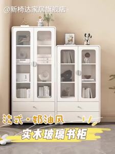 Solid Wood Bookshelf Locker Integrated Household Storage Cabinet Windproof And Dustproof Living Room Storage Cabinet