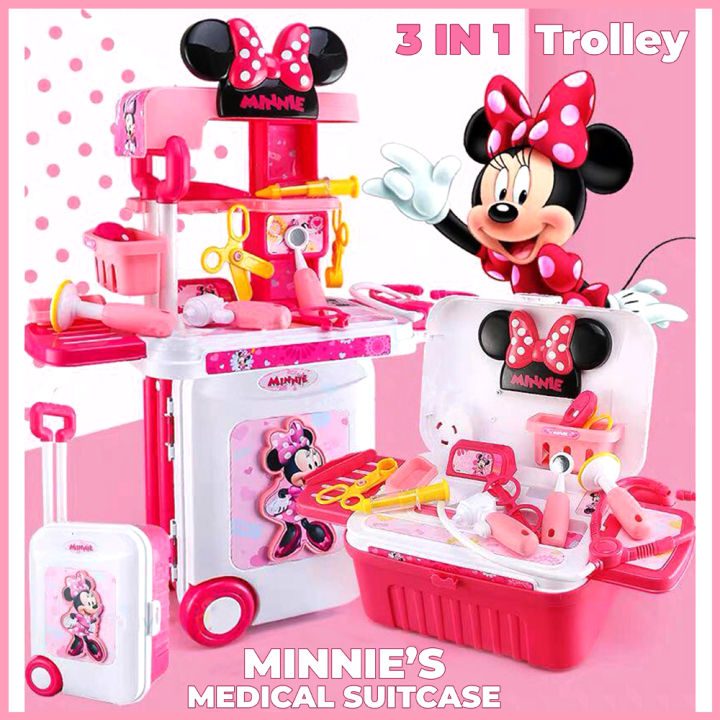 Minnie Mouse Pretend Doctor Set Trolley Medical Playset Doctor