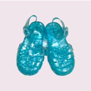 Sandal Jelly Glitter Anak Perempuan Transparan Tali Belakang Korean Style