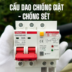 Aptomat – Cầu Dao Chống Giật 63A & Chống Sét Lan Truyền Cao Cấp – Bảo Vệ An Toàn Cho Gia Đình & Thiết Bị Điện