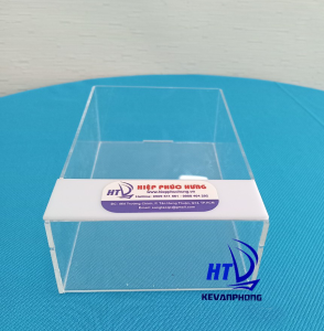 Hộp Mica Trưng bày gôm tẩy và đồ dùng văn phòng phẩm